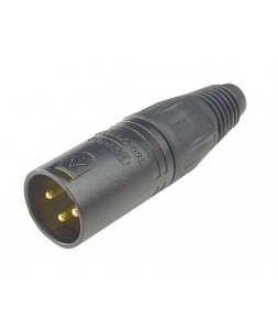 Jack Neutrik XLR Male (màu đen, chân mạ vàng)